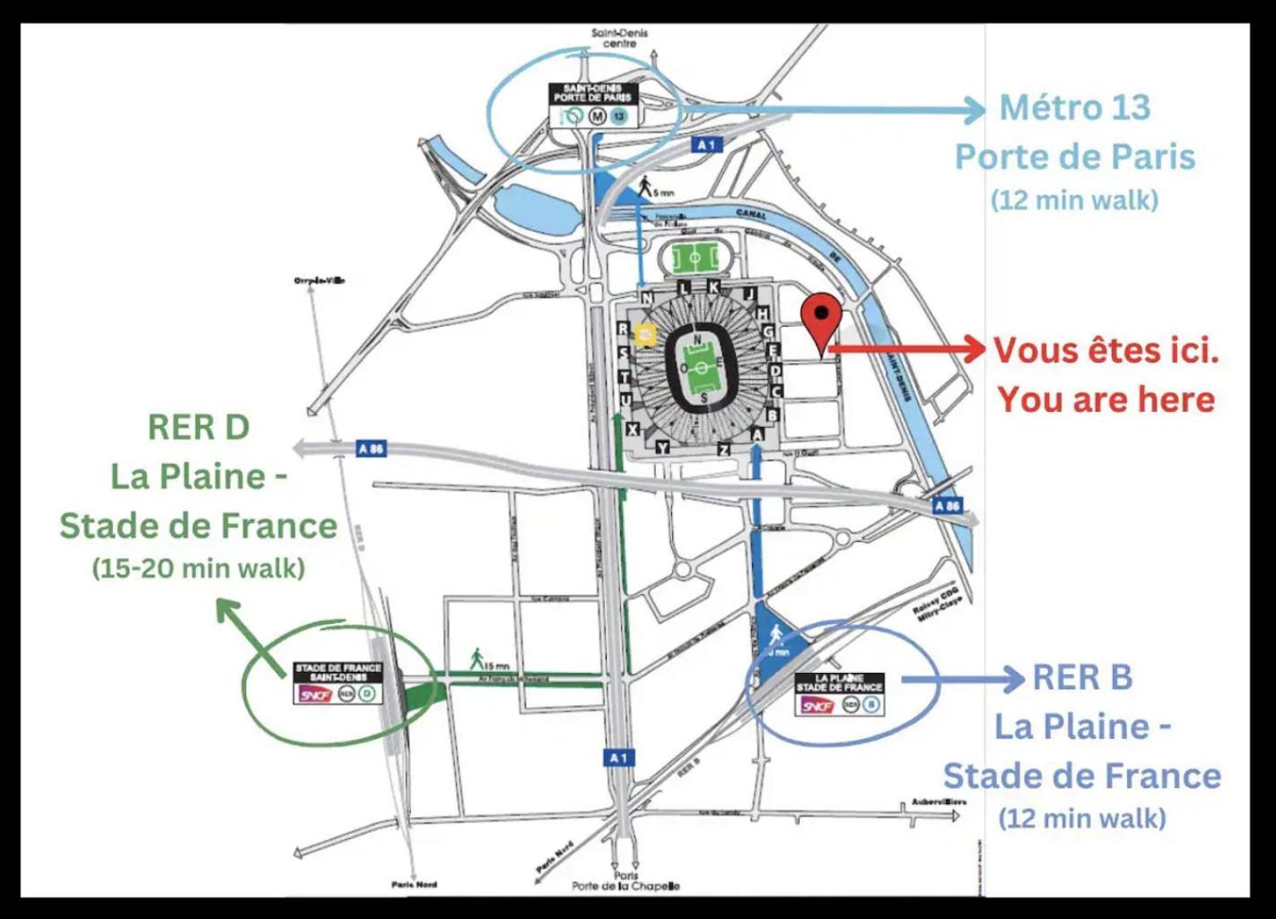 F2 Paris 10Eme Gare Du Nord - Stade De France - Parking Saint-Denis  Dış mekan fotoğraf